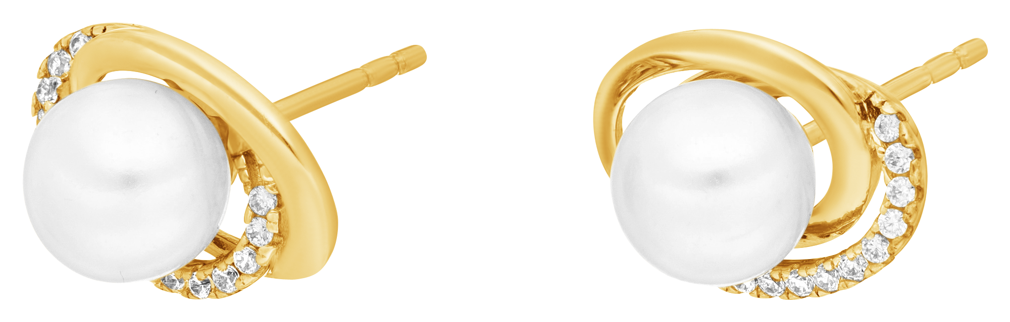 375 Gold Ohrstecker Perle