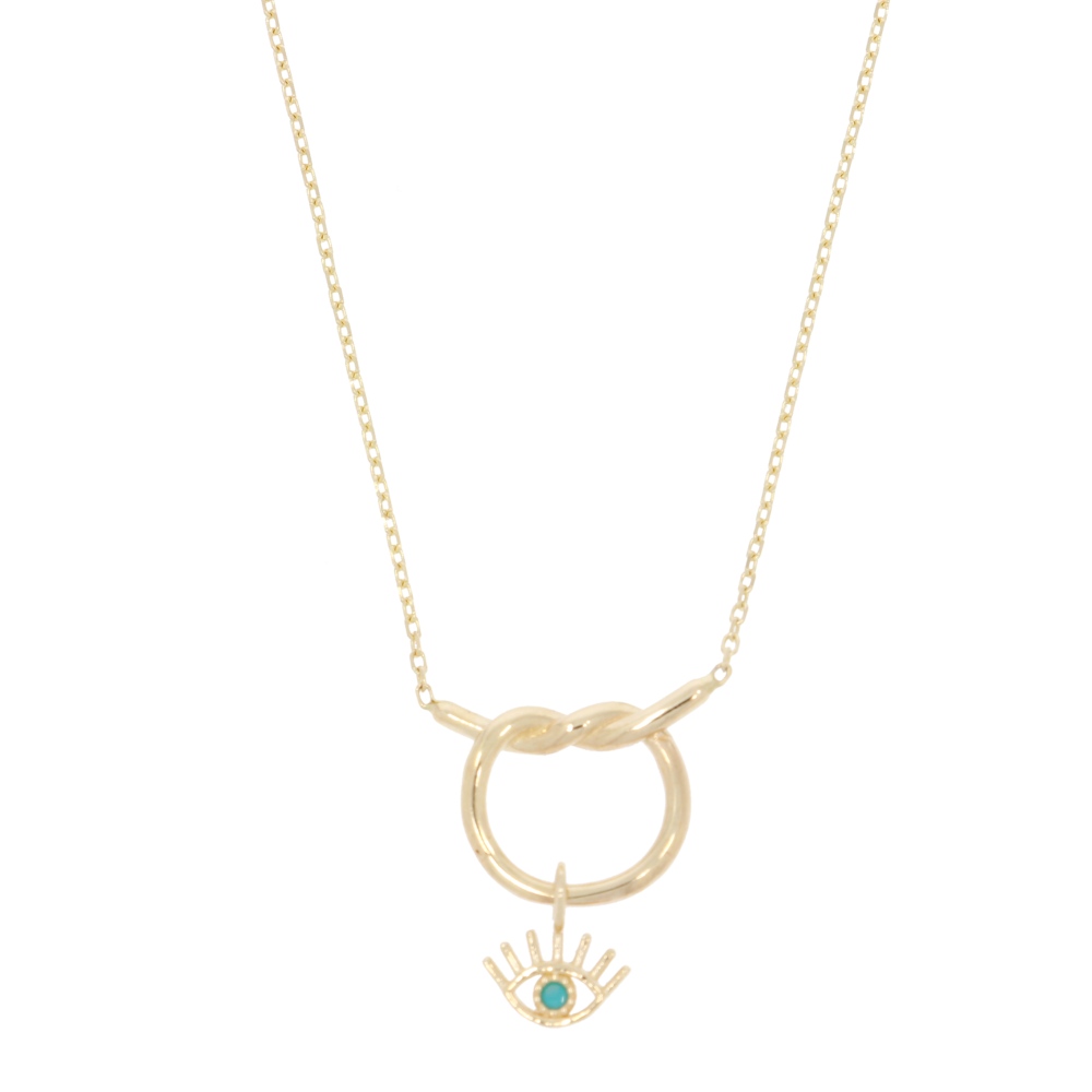 585 Gold Collier Blue Eye