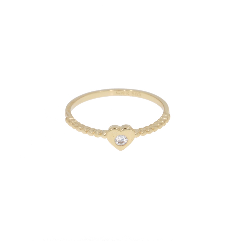 585 Gold Ring Little Heart