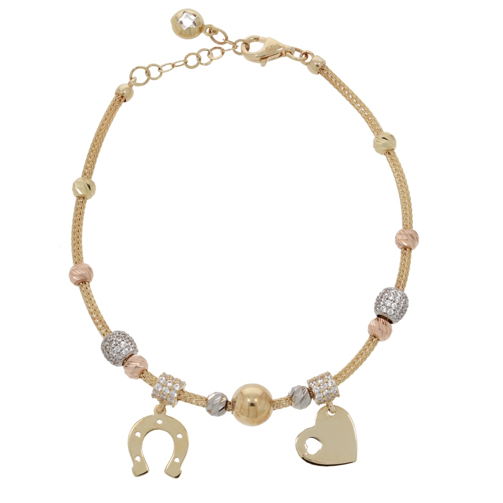 585 Gold Armband Hufeisen