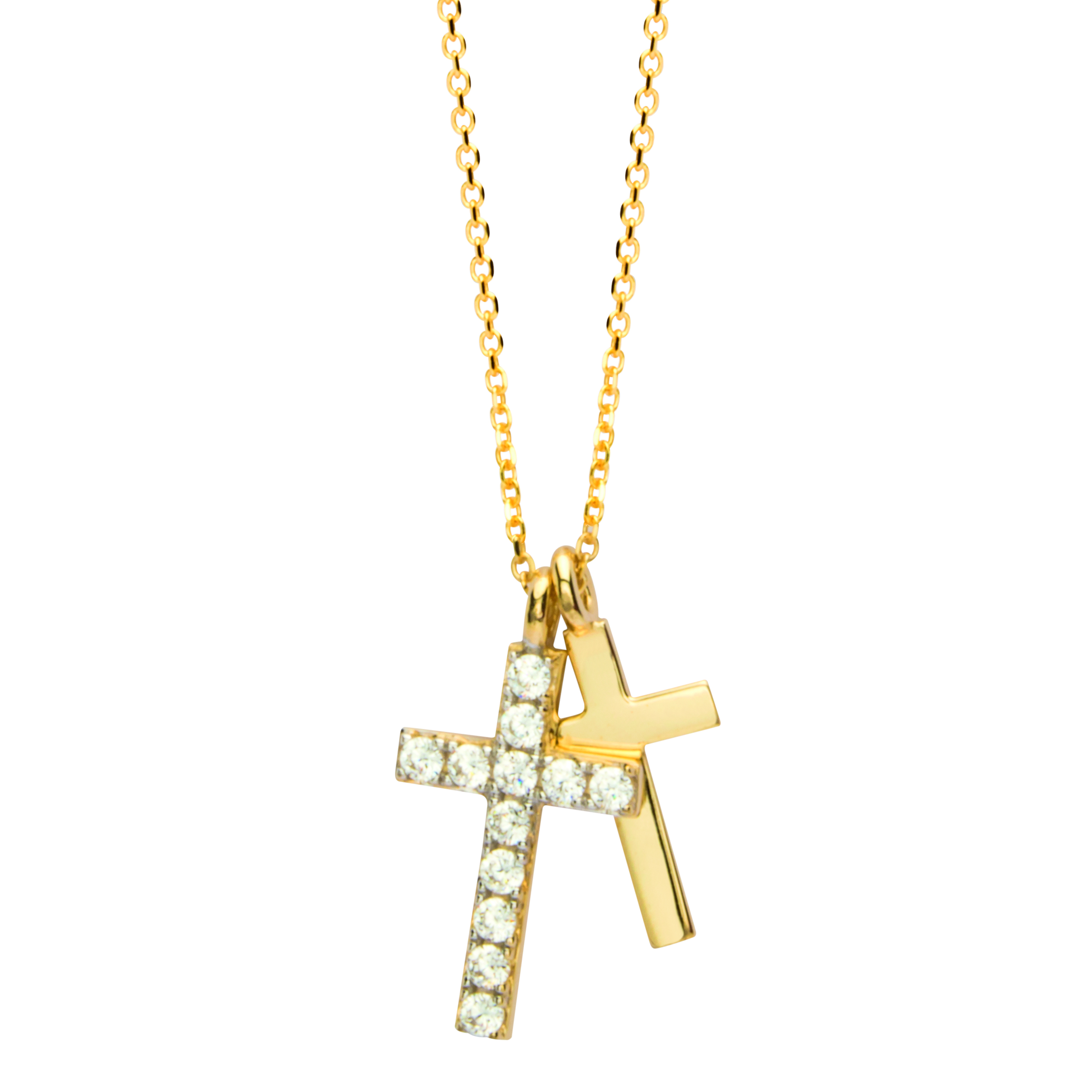 375 Gold Collier Kreuz