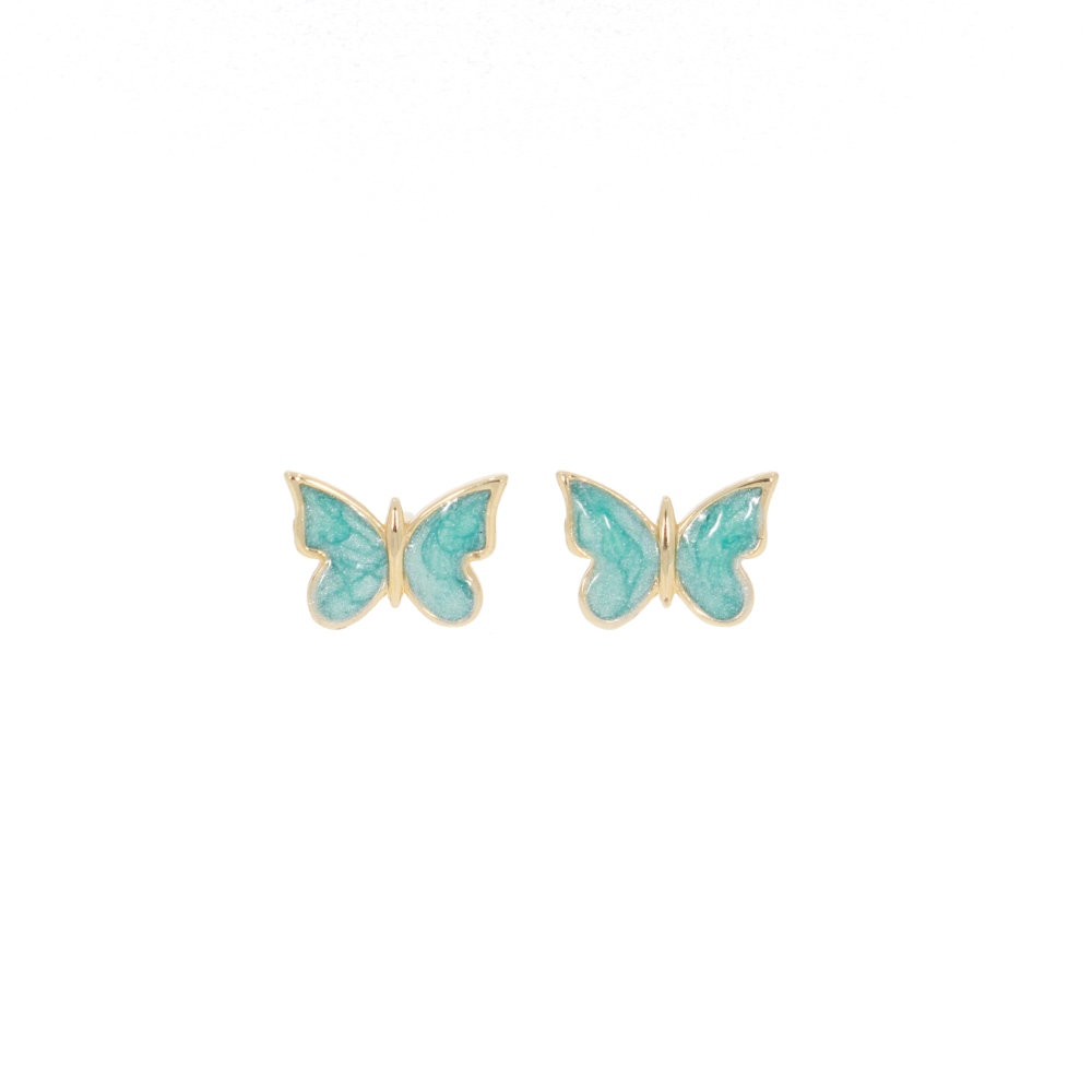 585 Gold Kinder Ohrstecker Schmetterling 