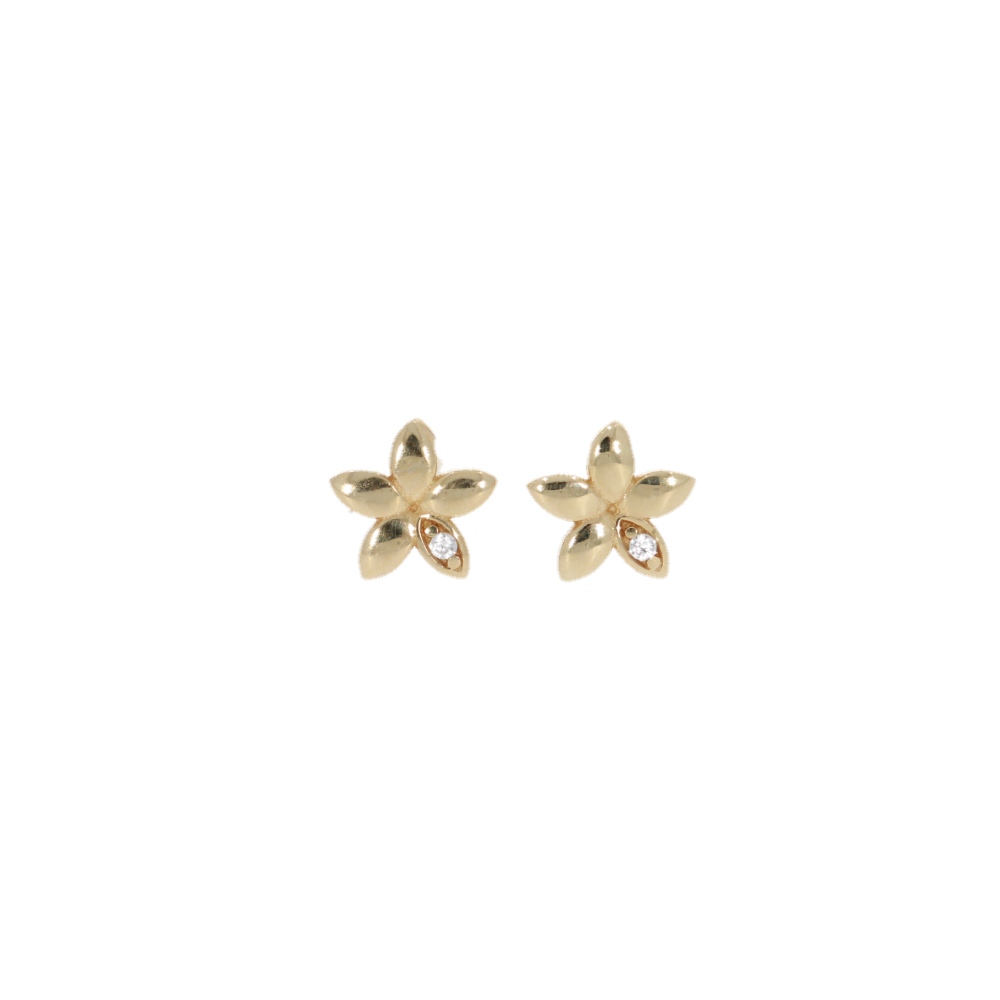 585 Gold Ohrstecker Flower