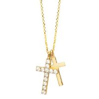 375 Gold Collier Kreuz
