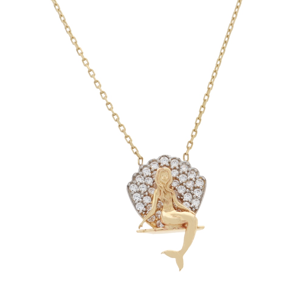 585 Gold Collier Meerjungfrau