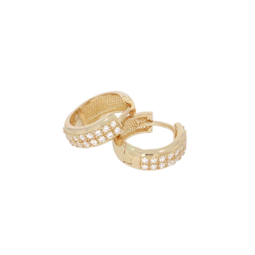585 Gold Creolen mit Zirkonia