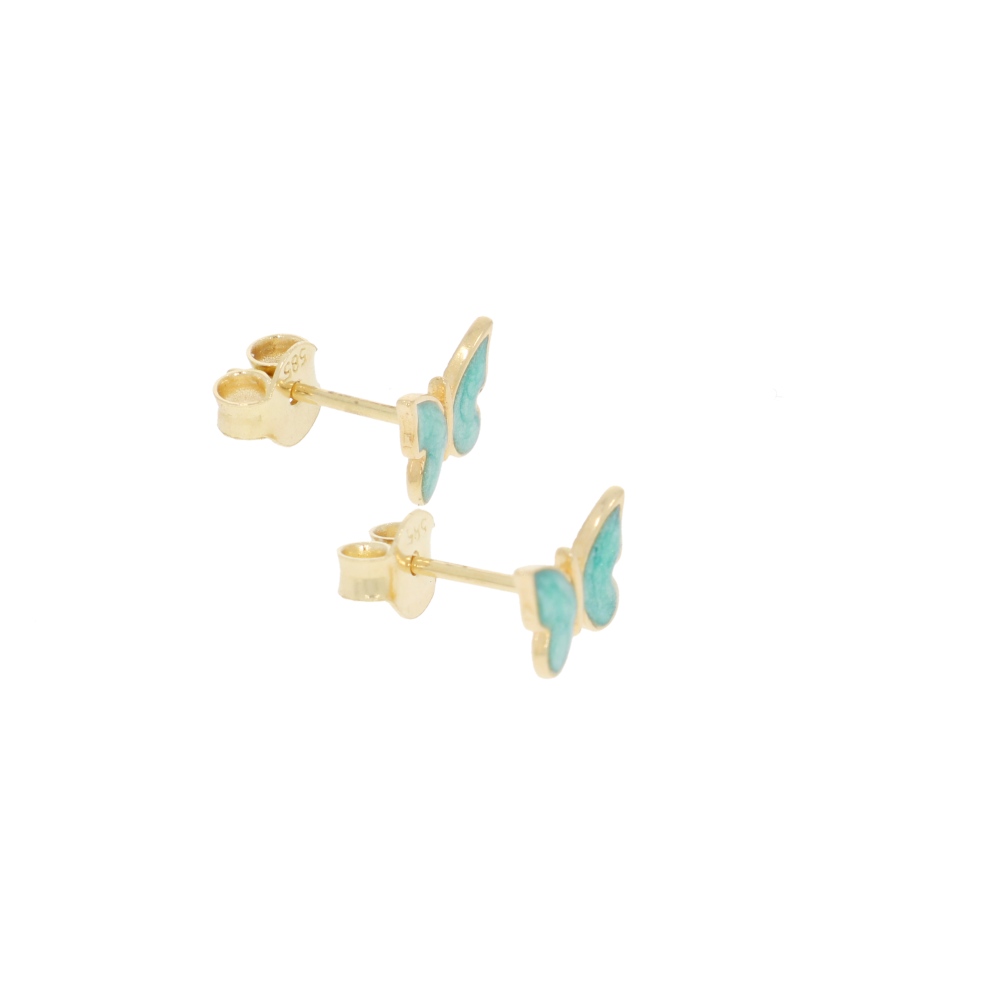 585 Gold Kinder Ohrstecker Schmetterling 