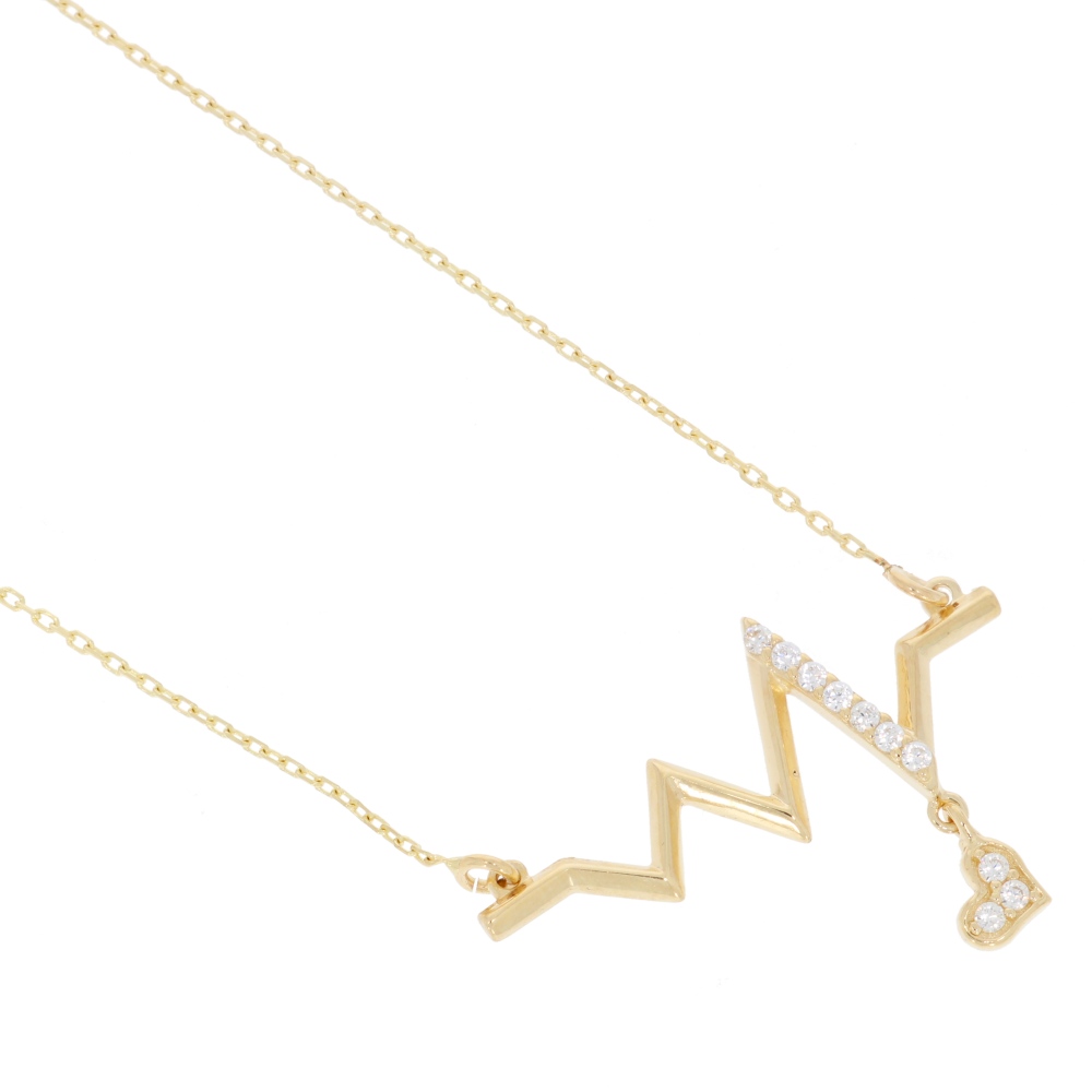 585 Gold Collier Heartbeat