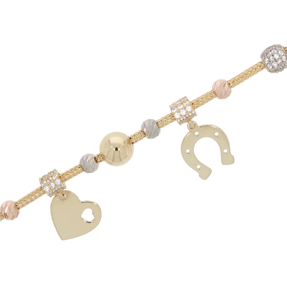 585 Gold Armband Hufeisen