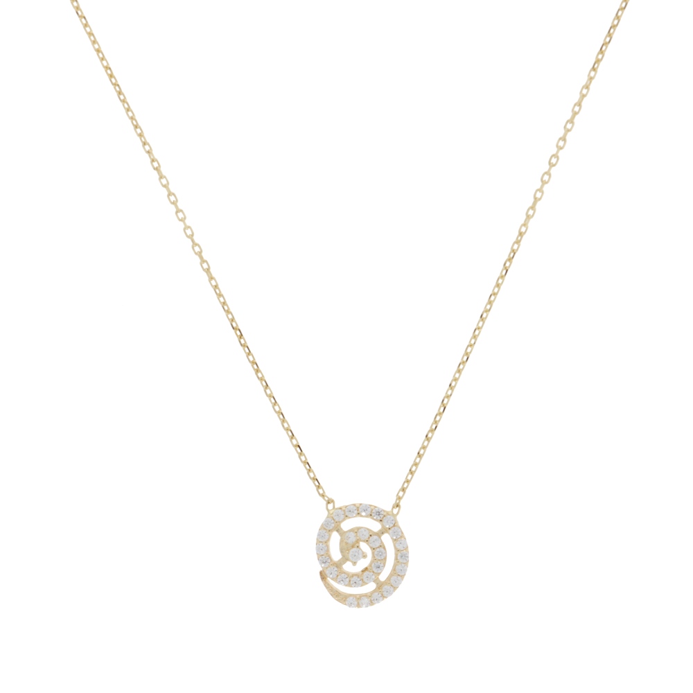 585 Gold Collier Spirale 