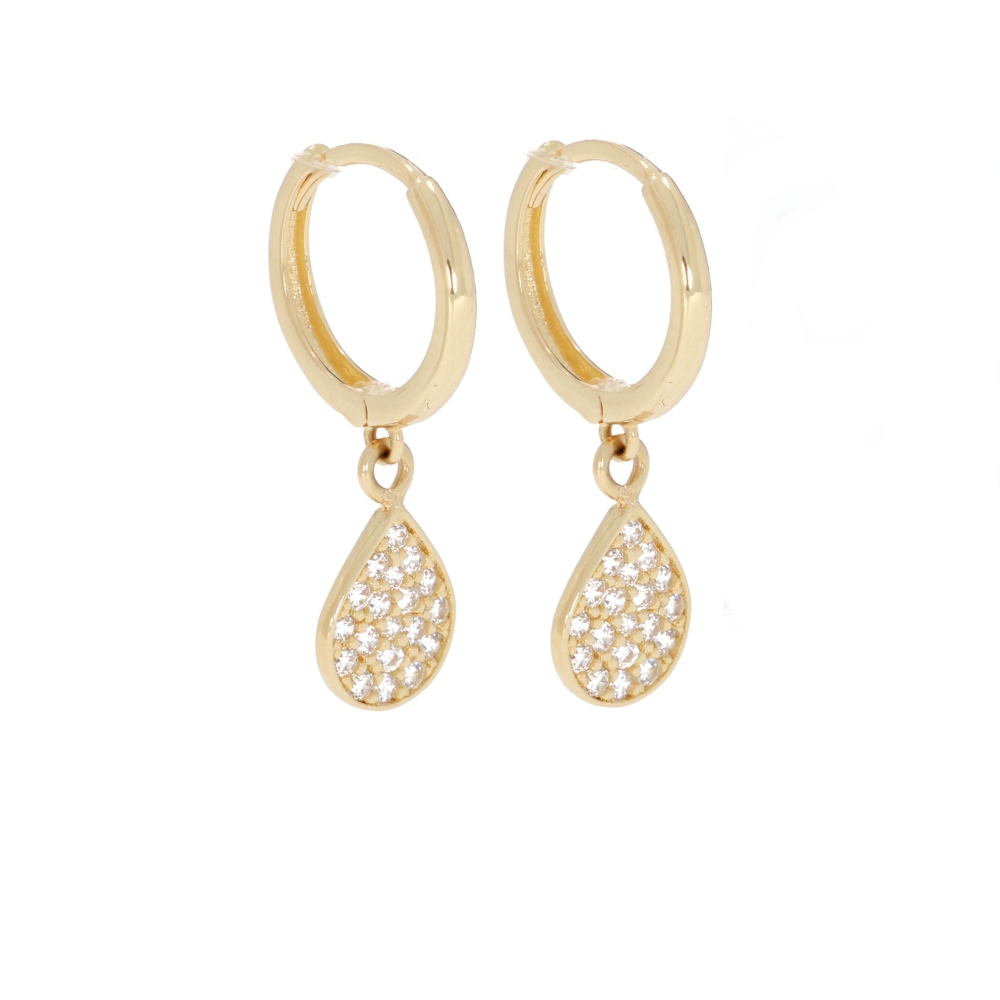 585 Gold Creolen mit Tropfen