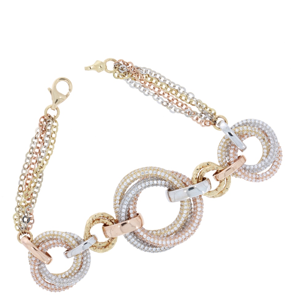 585 Gold Armband Loop Tricolor