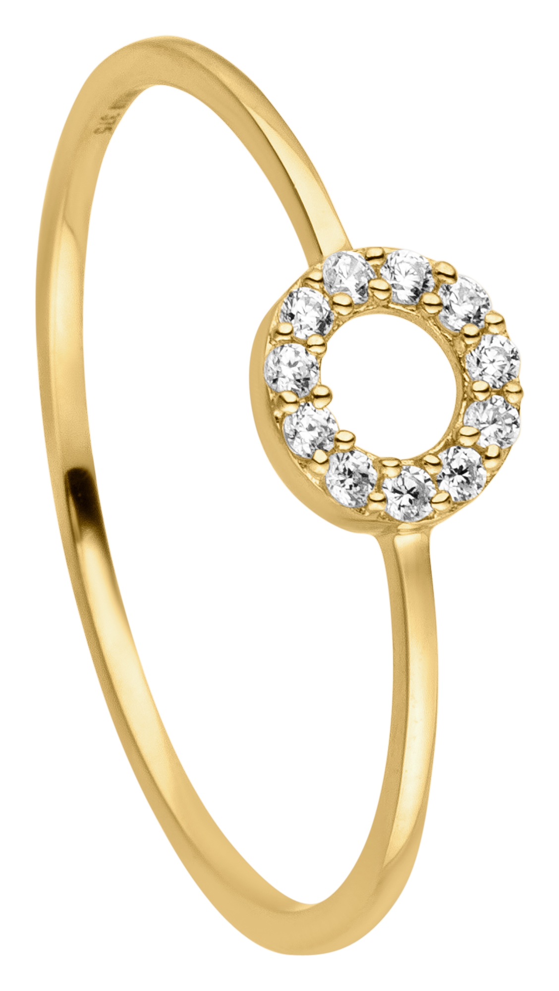 375 Gold Ring Zirkonia Circle
