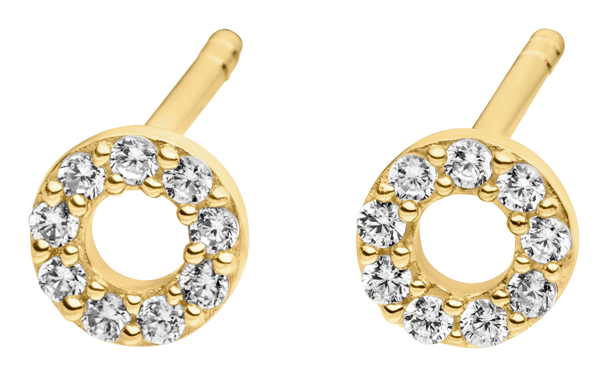 375 Gold Ohrring Circle