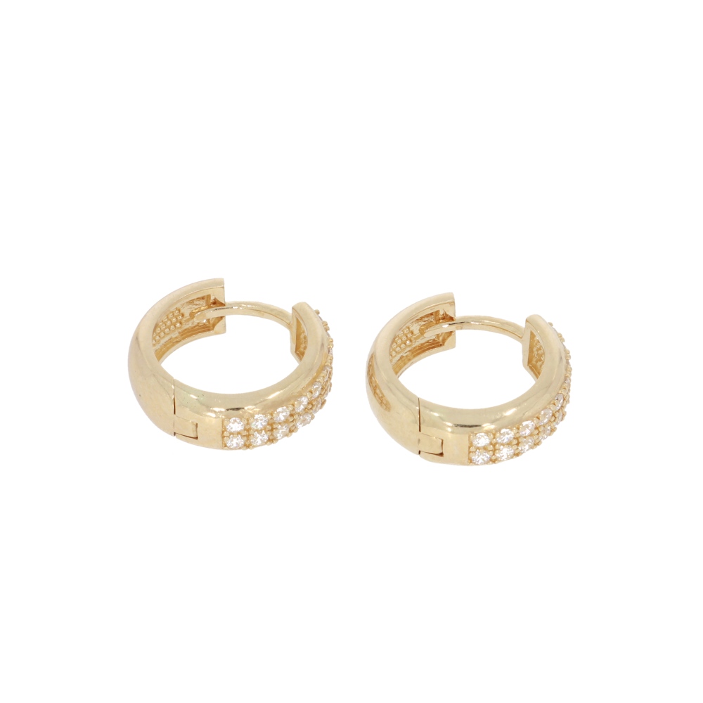 585 Gold Creolen mit Zirkonia