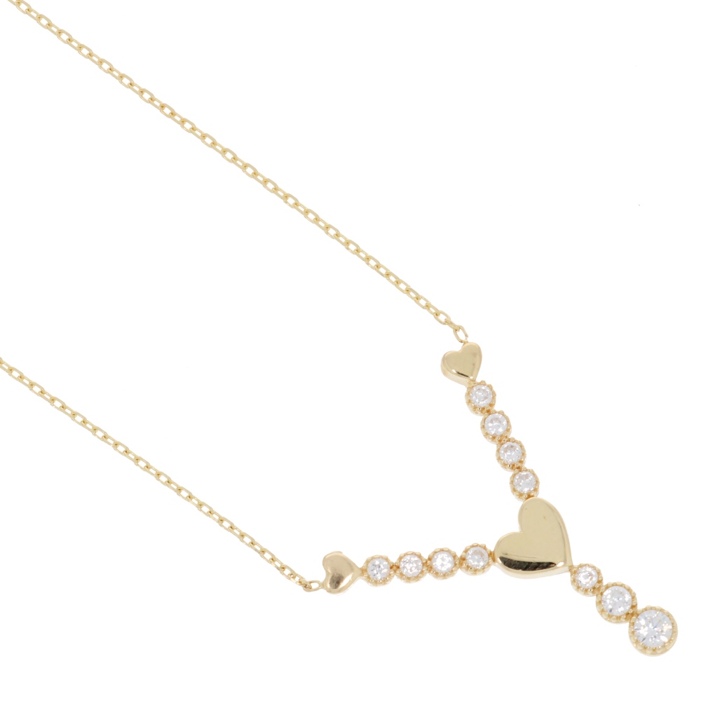 585 Gold Collier Y-Herz