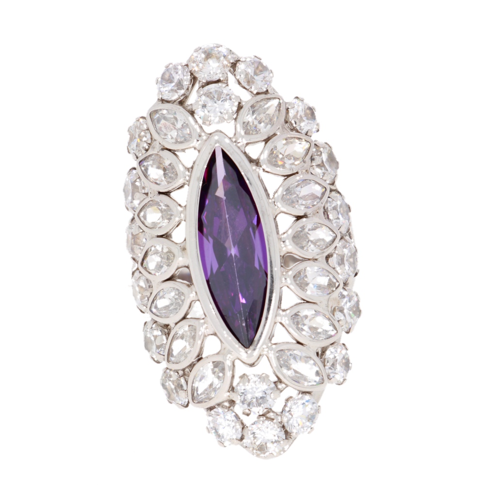 925 Silber Ring Lila