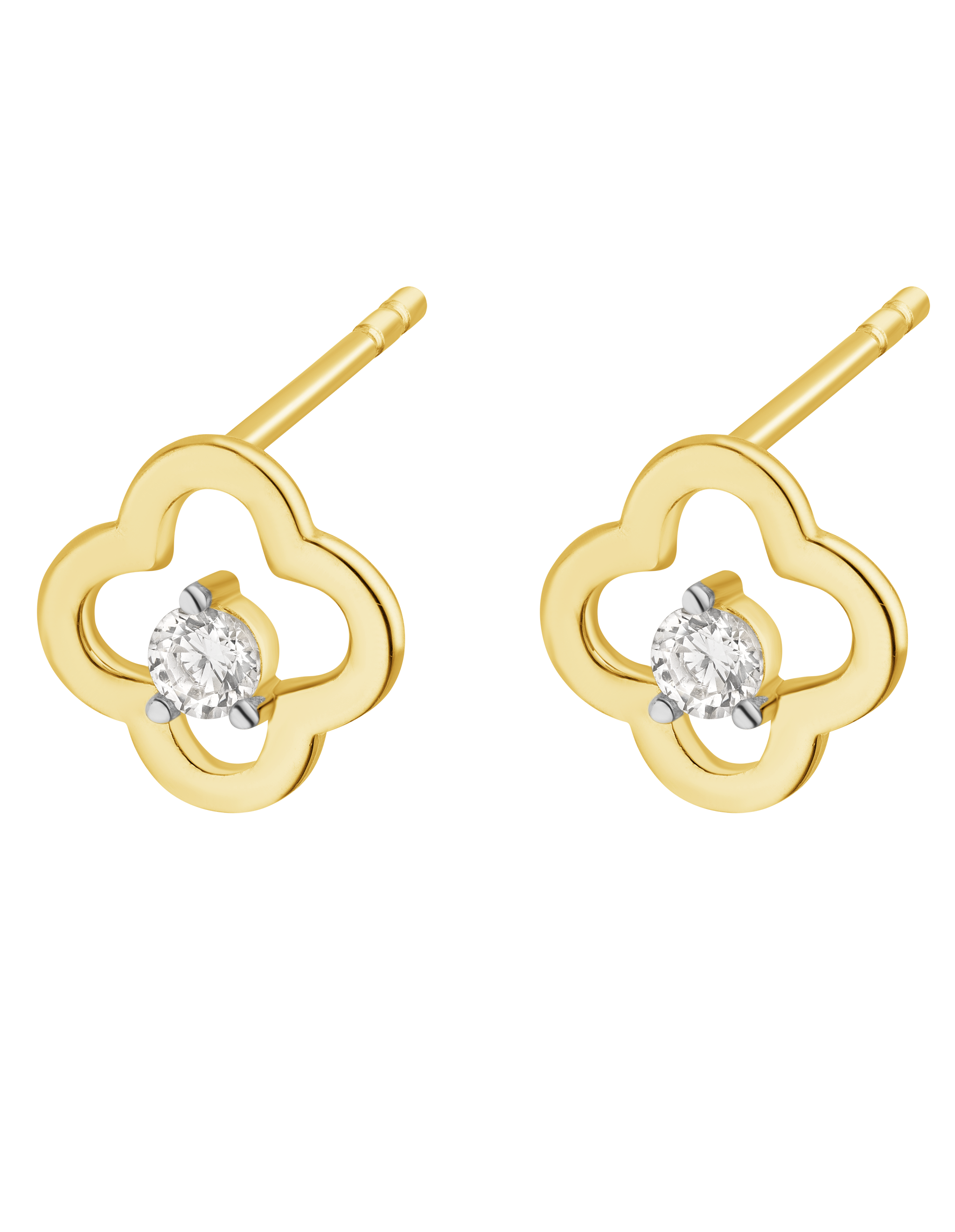 375 Gold Ohrstecker Flower