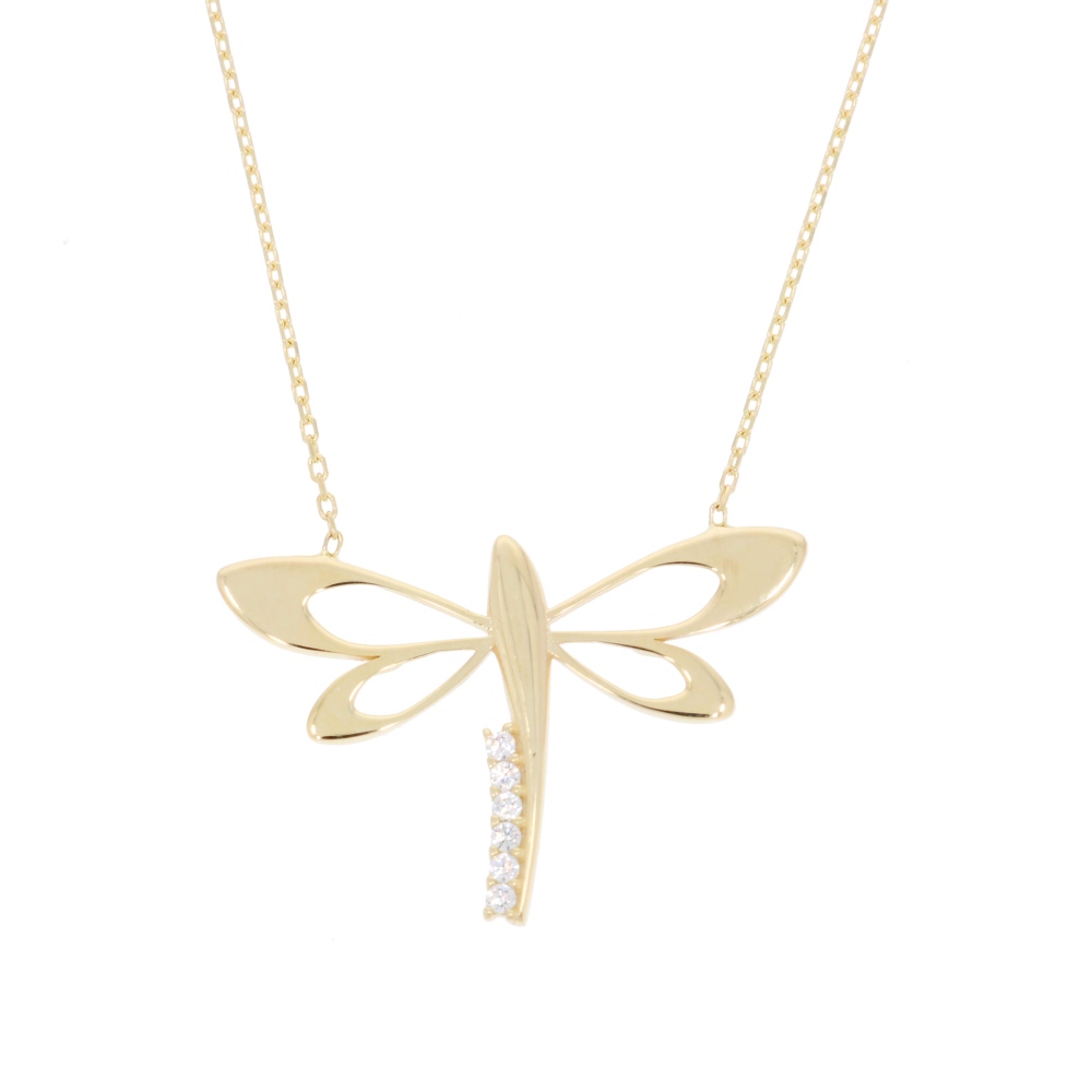 585 Gold Collier Libelle