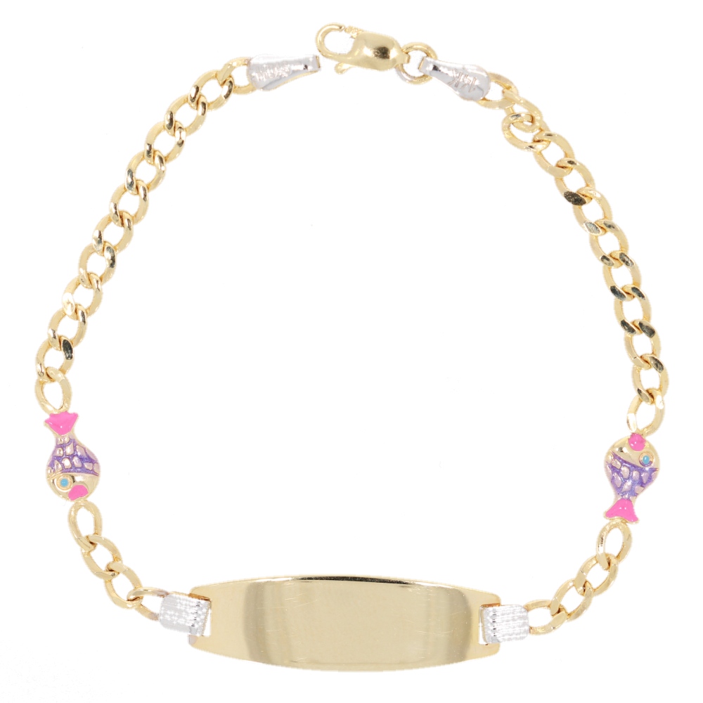 585 Gold Kinder ID-Armband Fisch