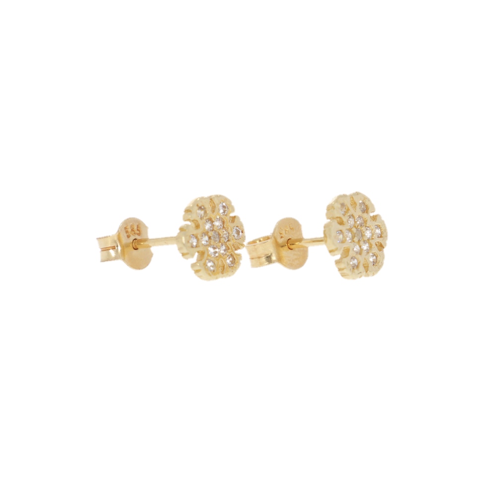 585 Gold Ohrstecker Schneeflocke