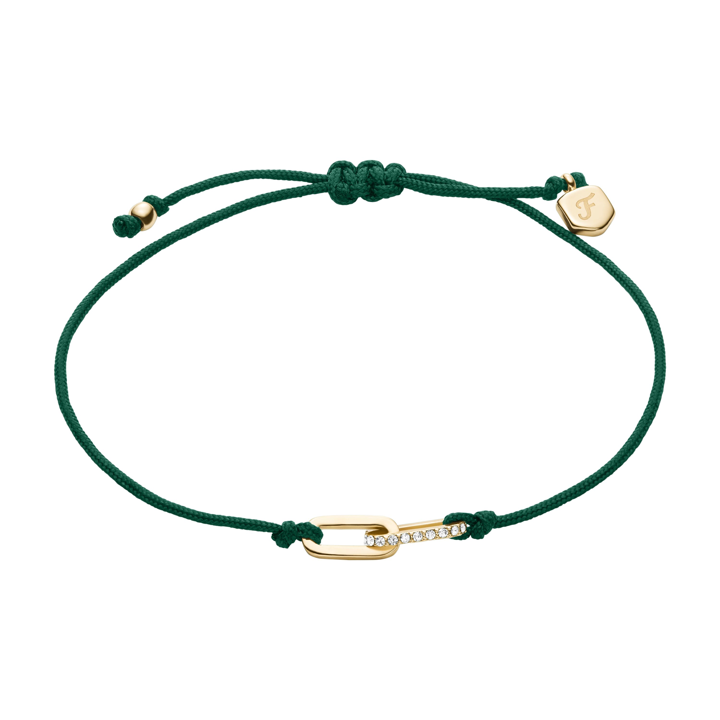 FOSSIL Sutton Mini Moments Armband mit Anhänger Pavé-Link in Grün JA7311710