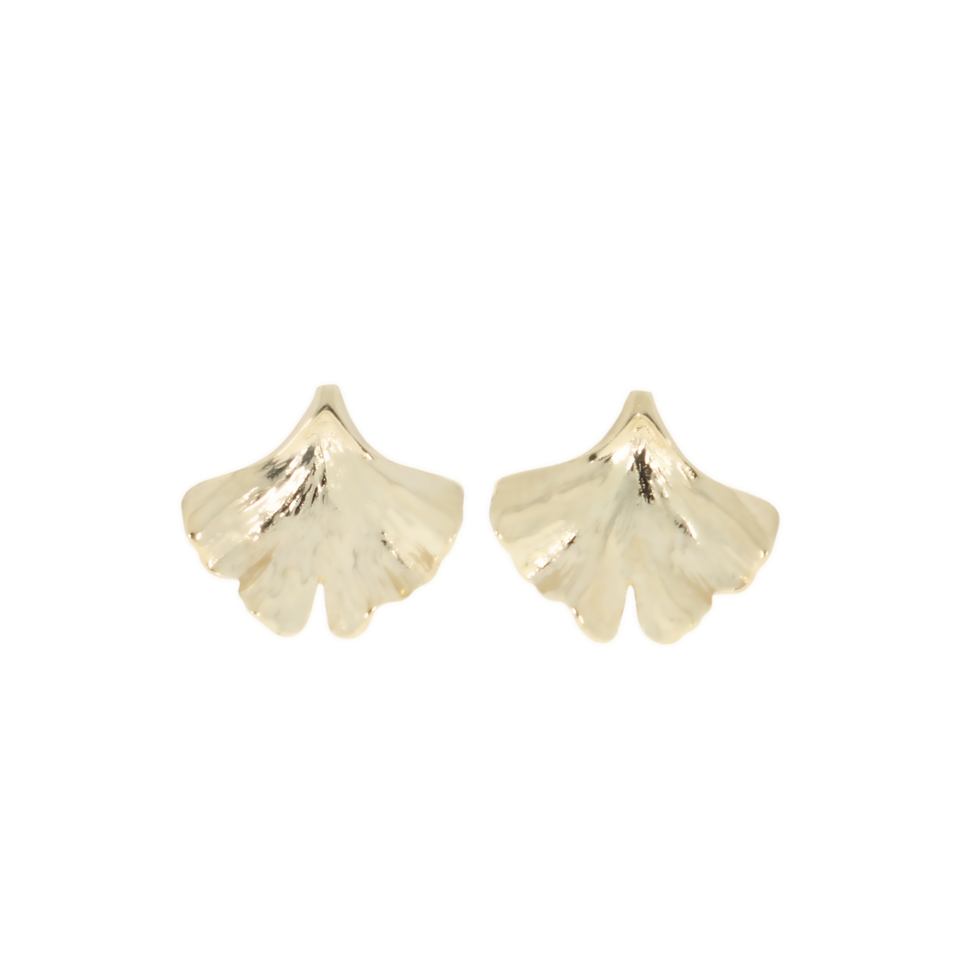 585 Gold Ohrstecker Gingko Blatt