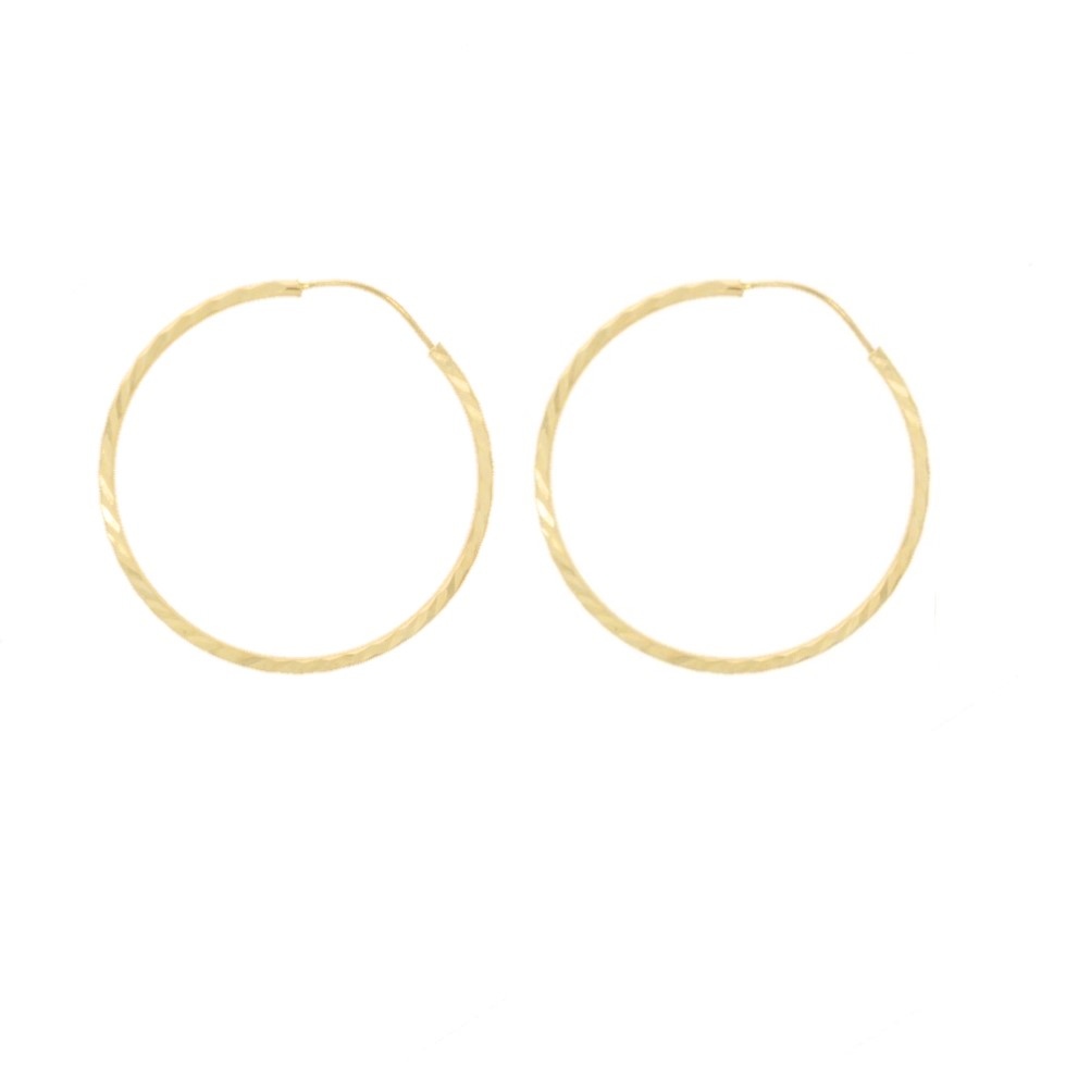 585 Gold Creolen Twist