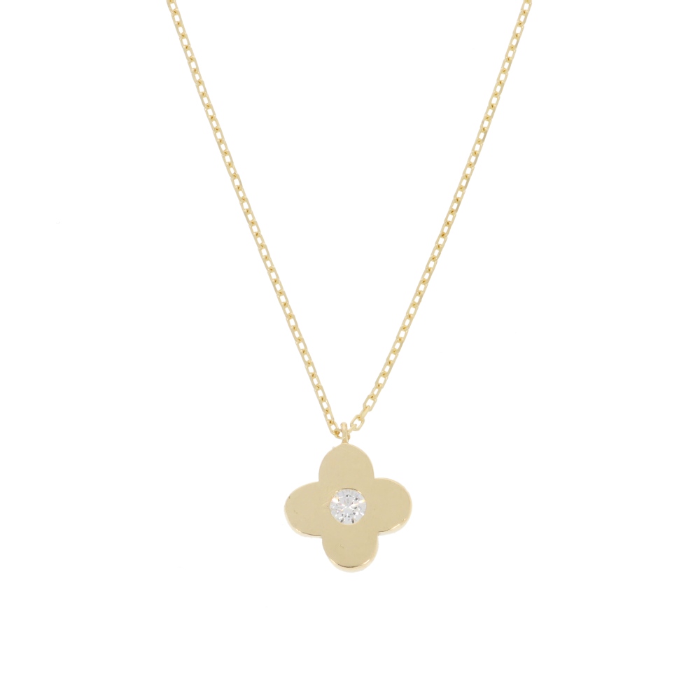 585 Gold Collier Blume