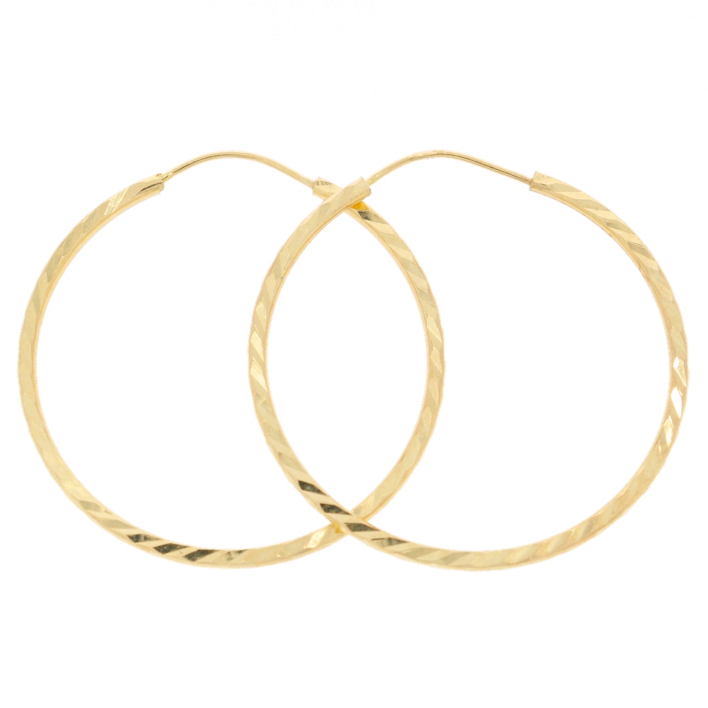 585 Gold Creolen Twist