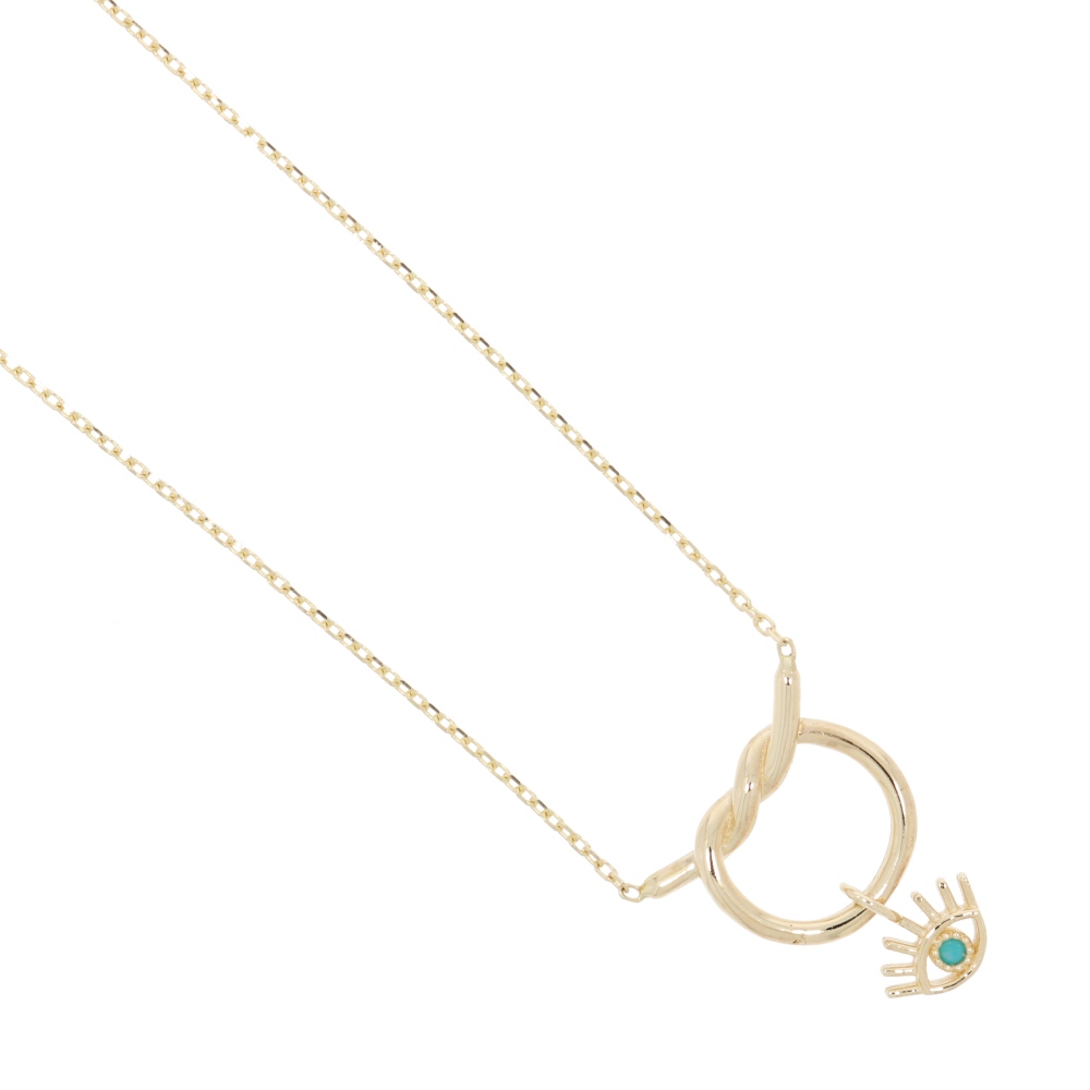 585 Gold Collier Blue Eye