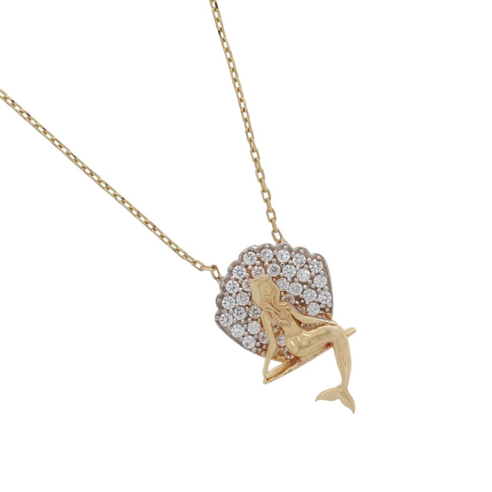 585 Gold Collier Meerjungfrau