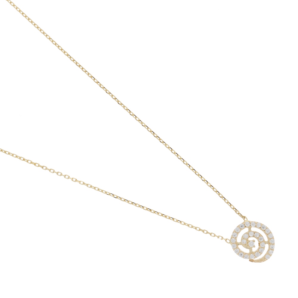 585 Gold Collier Spirale 