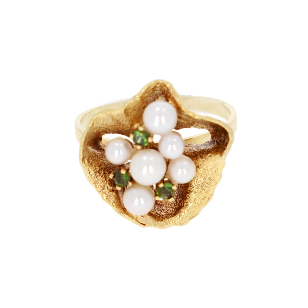 585 Gold Perlenring Vintage I