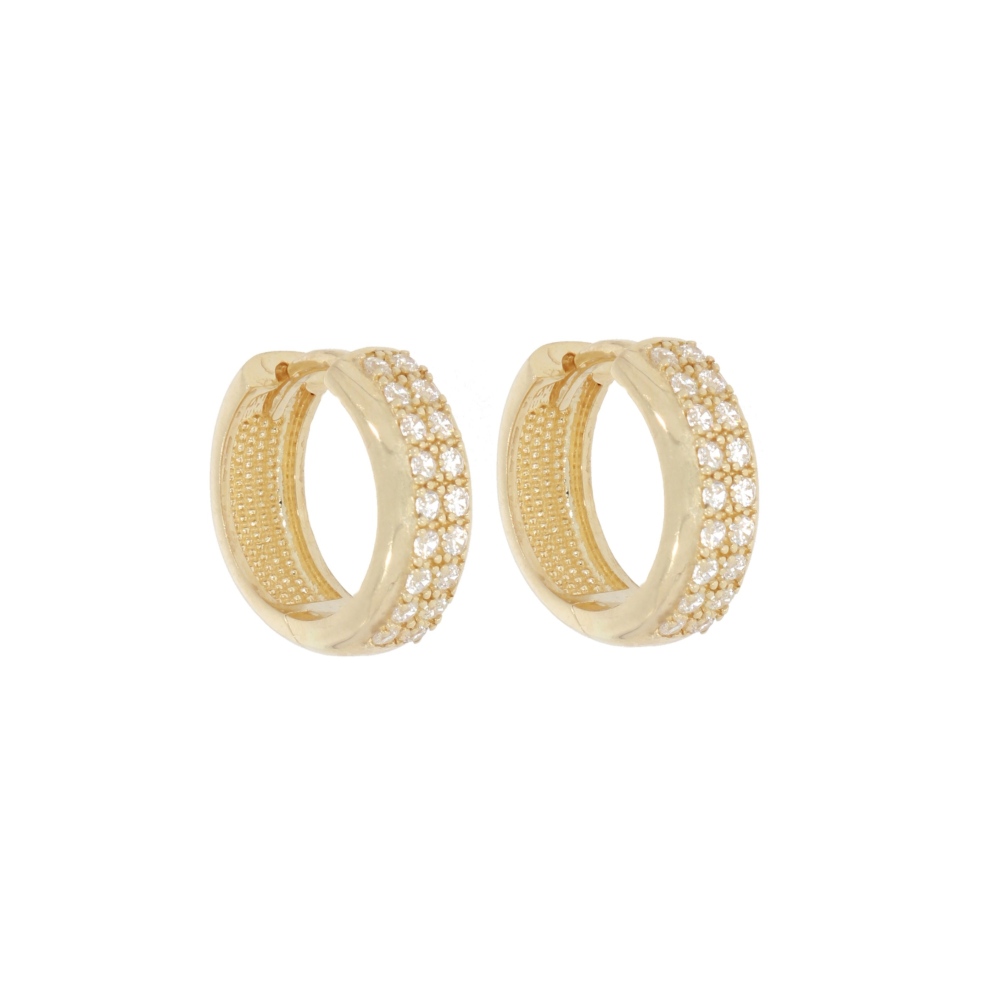 585 Gold Creolen mit Zirkonia