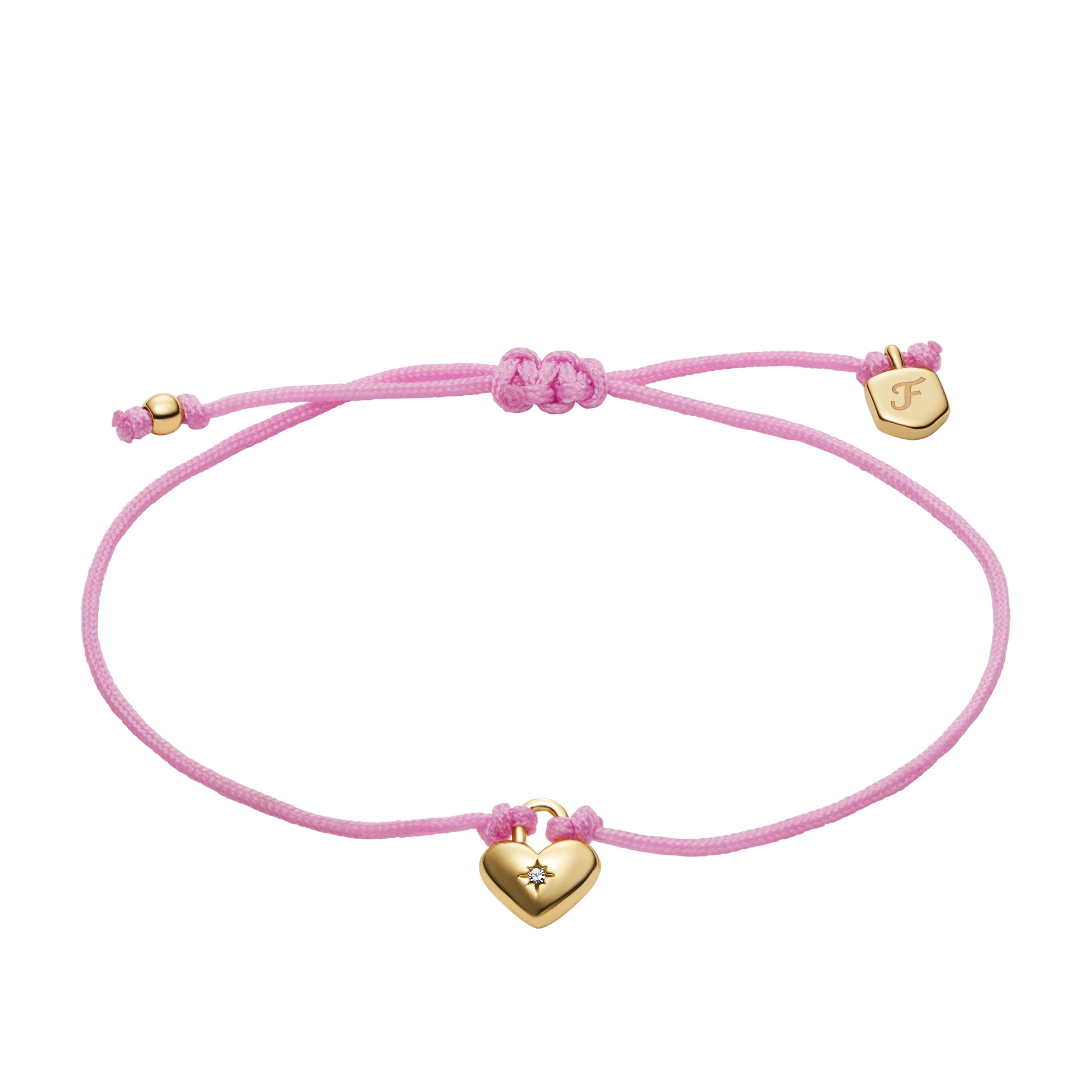 FOSSIL Armband Sutton Mini Moments mit Herzanhänger in Altrosa JA7314710