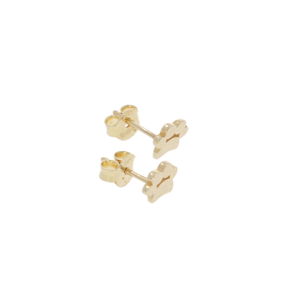 585 Gold Kinder Ohrstecker Pfote