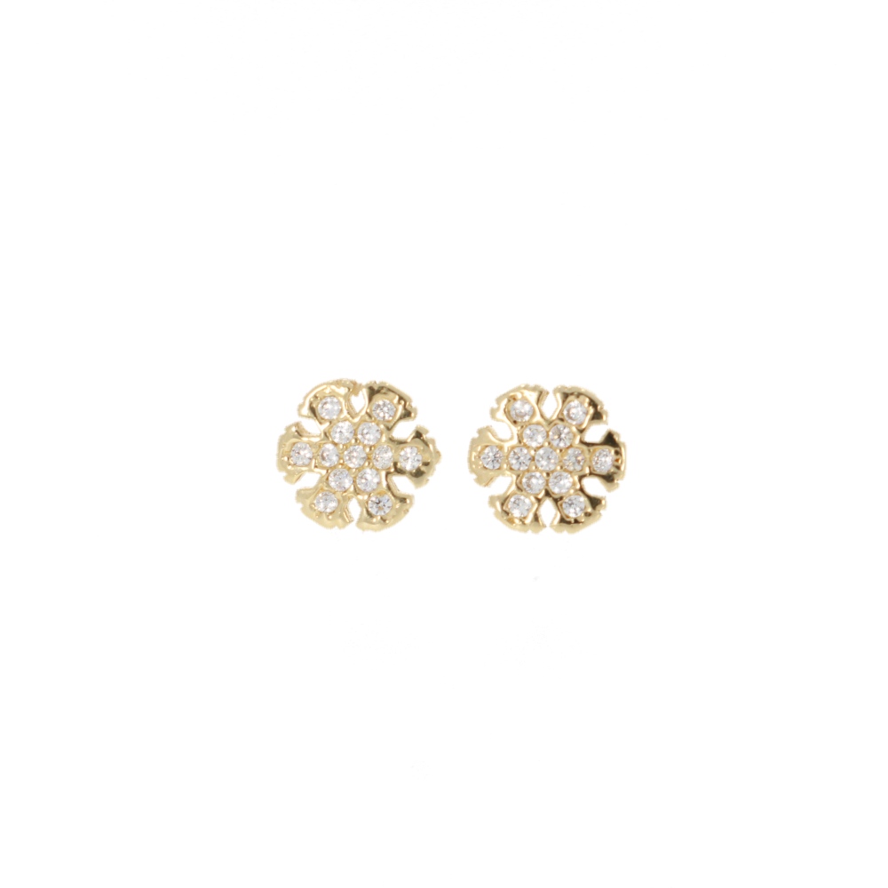 585 Gold Ohrstecker Schneeflocke