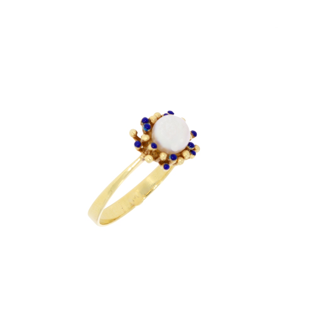 585 Gold Perlenring Vintage