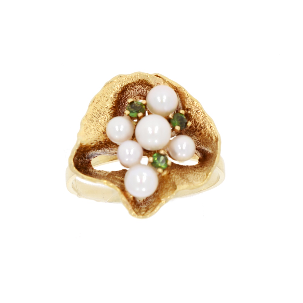585 Gold Perlenring Vintage I