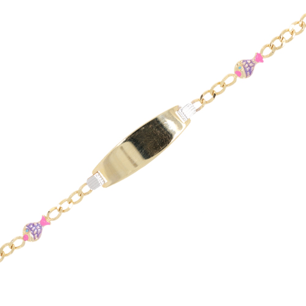 585 Gold Kinder ID-Armband Fisch