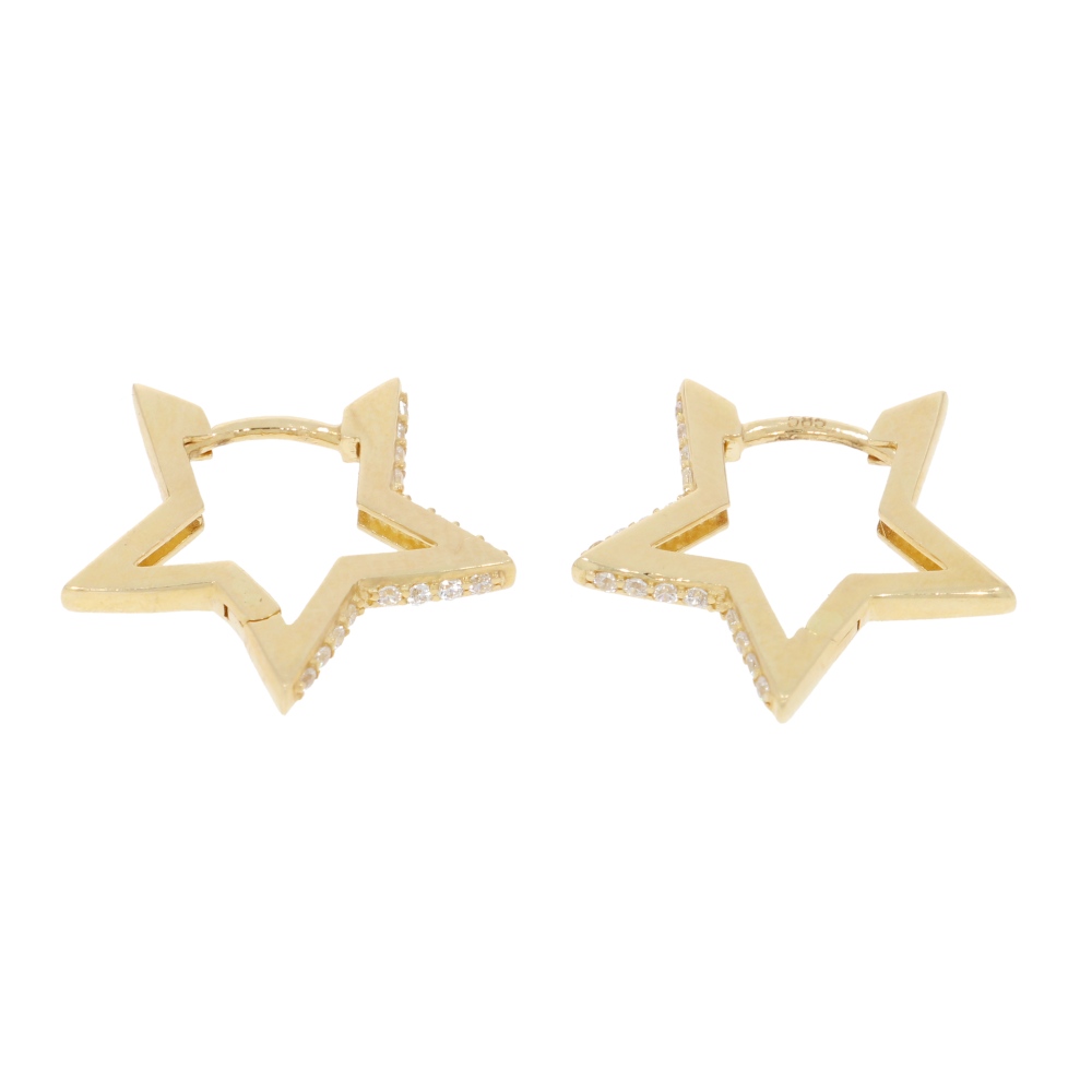 585 Gold Creolen Stars