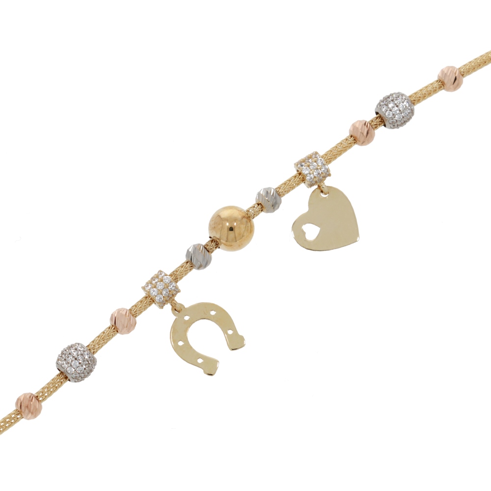 585 Gold Armband Hufeisen