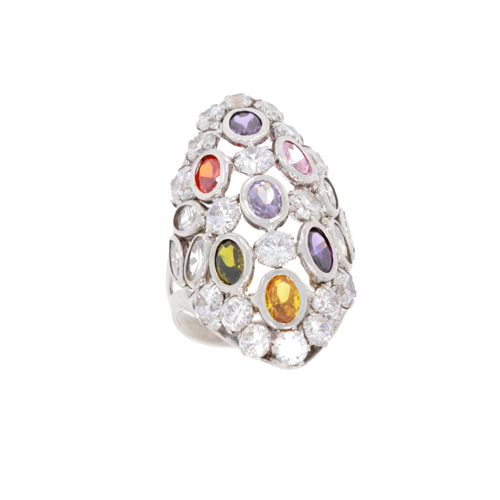 925 Silber Ring Colourful