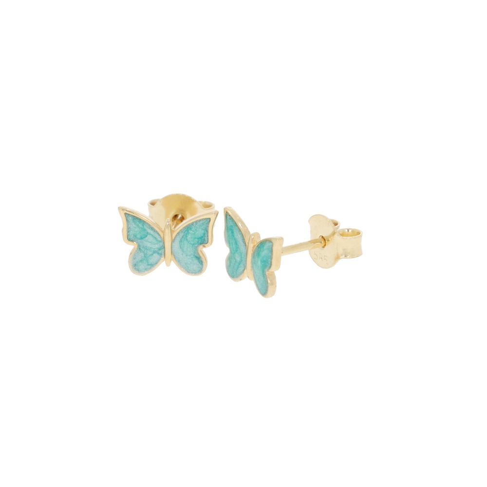 585 Gold Kinder Ohrstecker Schmetterling 